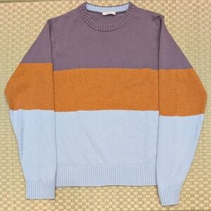 AYR The Yachty Colorblock Merino Wool Blend Knit Sweater Men's Size Medium